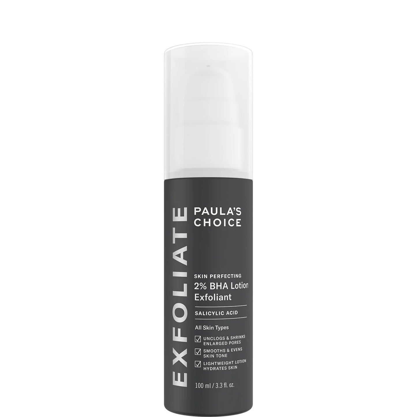 Paula's Choice Skin Perfecting 2% BHA Lotion Exfoliant (100ml) gentle exfoliating lotion for smoother, clearer skin.