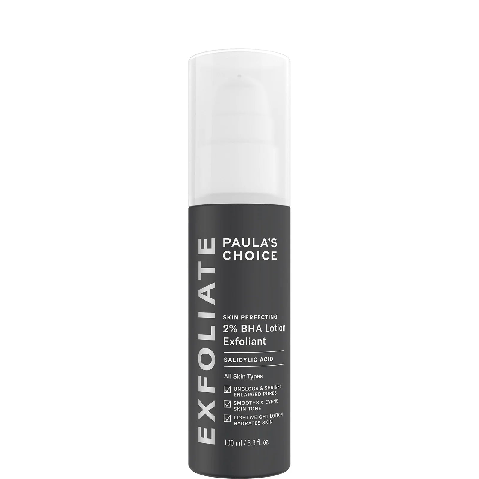Paula's Choice Skin Perfecting 2% BHA Lotion Exfoliant (100ml) gentle exfoliating lotion for smoother, clearer skin.