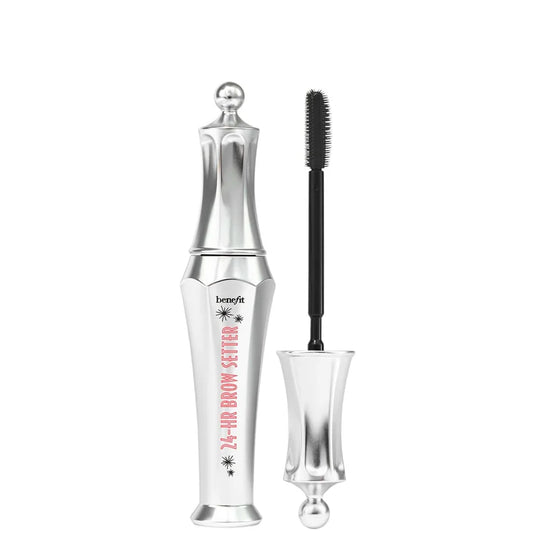 benefit 24-Hour Brow Setter Clear Brow Gel clear brow gel in tall transparent tube with silver cap