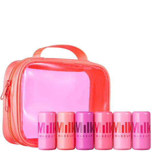 Milk Makeup Ready to Jelly Discovery Set, six small pots of coloured jelly tint in a reusable case