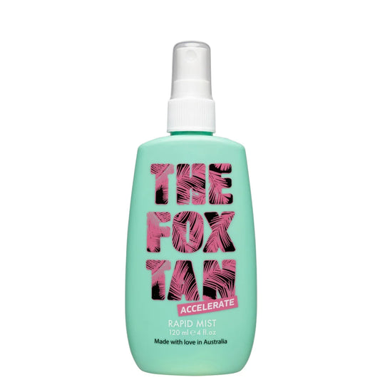 The Fox Tan Rapid Mist 120ml, rapid tanning mist for a deeper sun-kissed glow.