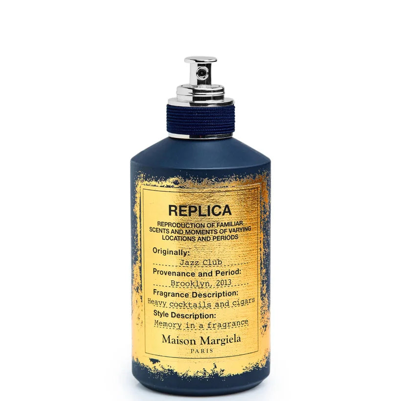Maison Margiela Replica Jazz Club Eau de Toilette 100ml limited edition bottle with fabric label and clear glass design