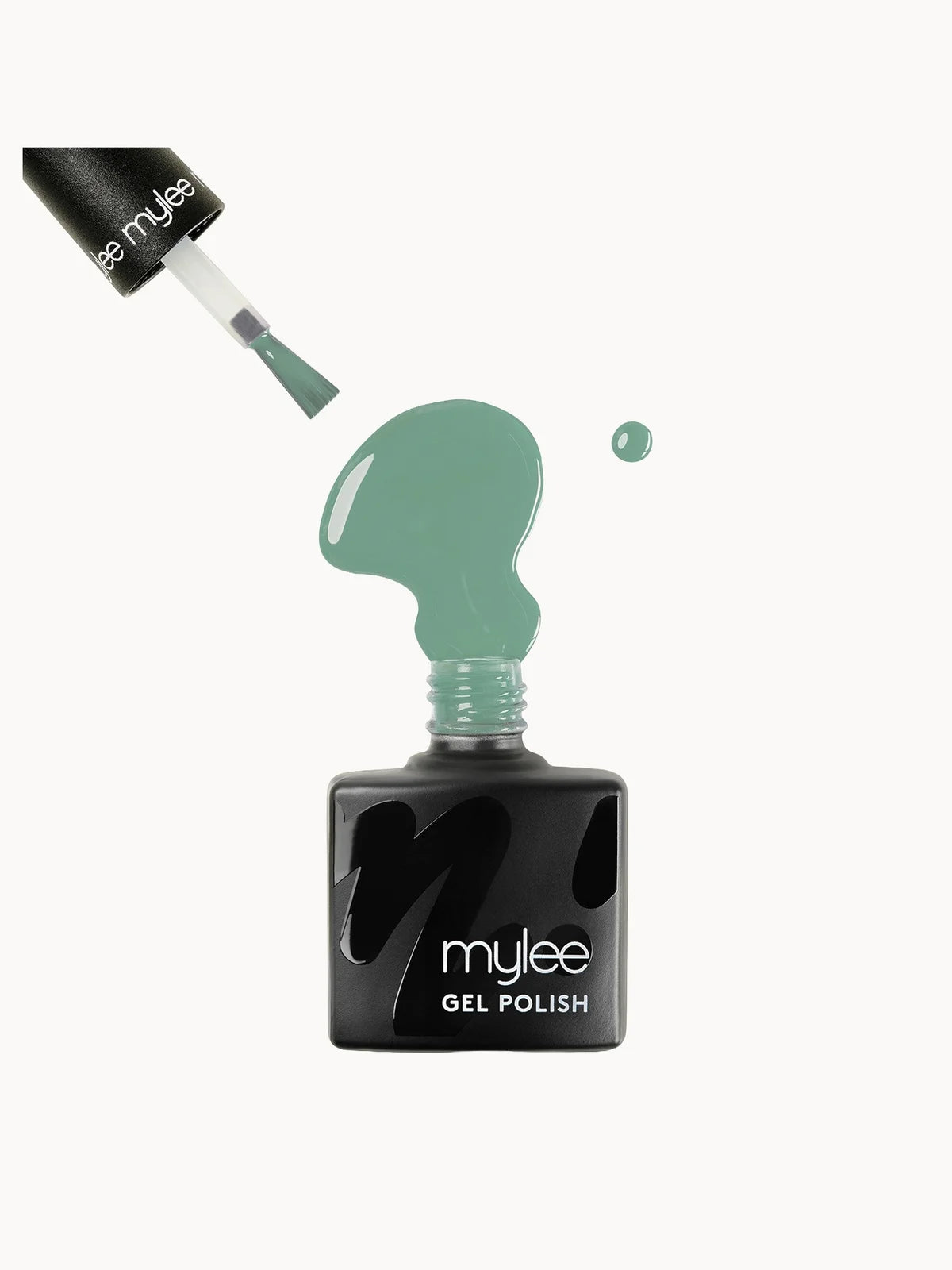 Mylee Gel Nail Polish 8ml - Olive Grove, small gel polish bottle with brush cap