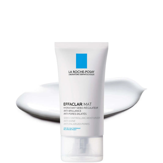 La Roche-Posay Effaclar MAT 40ml in white squeeze tube with blue branding and matte finish formula for oily skin