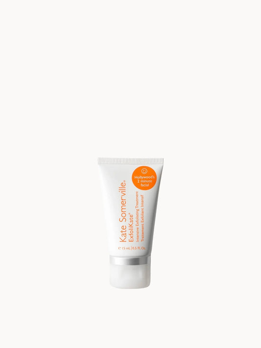 Kate Somerville ExfoliKate Intensive Exfoliating Treatment 15ml, white squeeze tube with grey lettering and white cap
