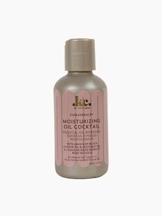KeraCare Curlessence Moisturizing Oil Cocktail 120ml transparent pump bottle showing amber oil with labelled front