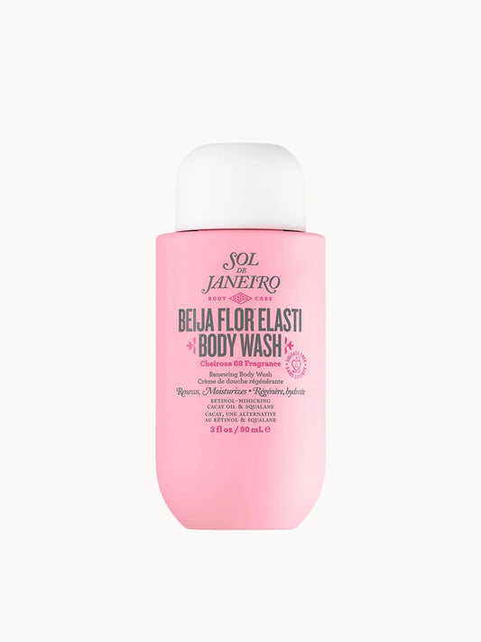 Sol de Janeiro Beija Flor Body Wash 90ml, small body wash bottle with Beija Flor branding