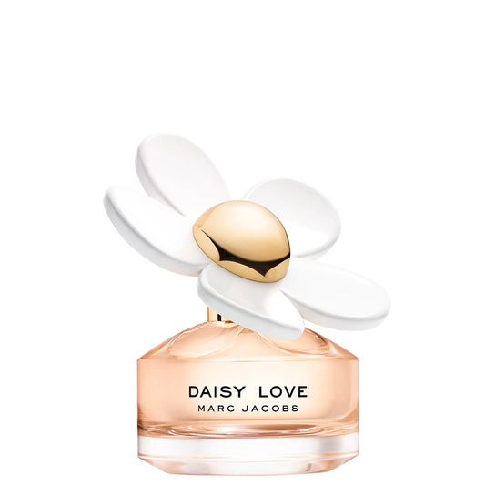Marc Jacobs Daisy Love Eau de Toilette 50ml – cloudberries, daisy petals, cashmere musks and driftwood; signature daisy bottle.