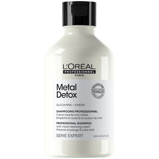 L'Oréal Professionnel Serie Expert Metal Detox Shampoo 300ml, hydrating cleanser that leaves hair soft and refreshed.