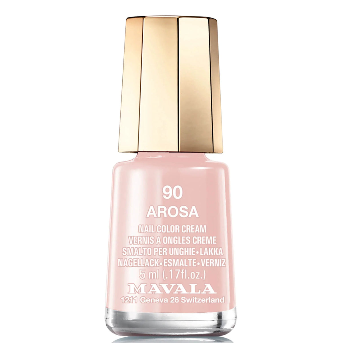 Mavala Nail Polish 5ml - Arosa, small glass nail polish bottle with black cap