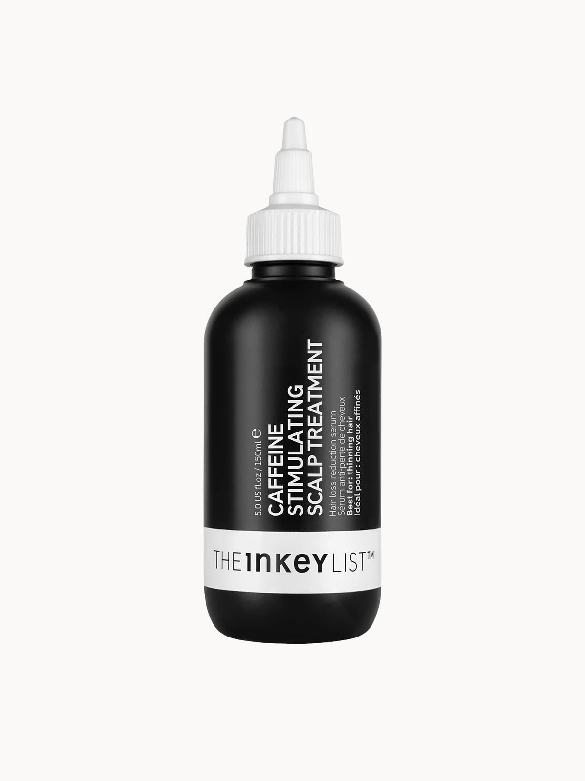 The INKEY List Caffeine Stimulating Scalp Treatment 150ml, plastic bottle with nozzle applicator