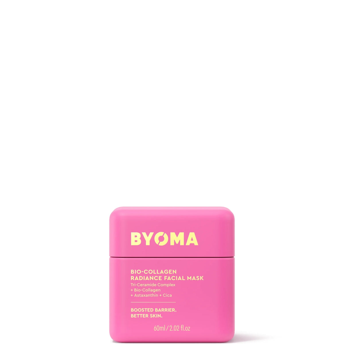 BYOMA Bio-Collagen Radiance Facial Mask 60ml, single-use hydrogel mask sachet with pale blue BYOMA branding