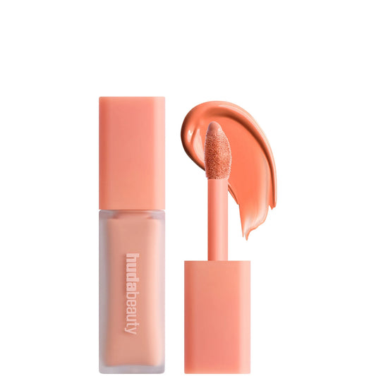 Huda Beauty Faux Filter Color Corrector 9ml - Peach, slim liquid tube with doe-foot applicator