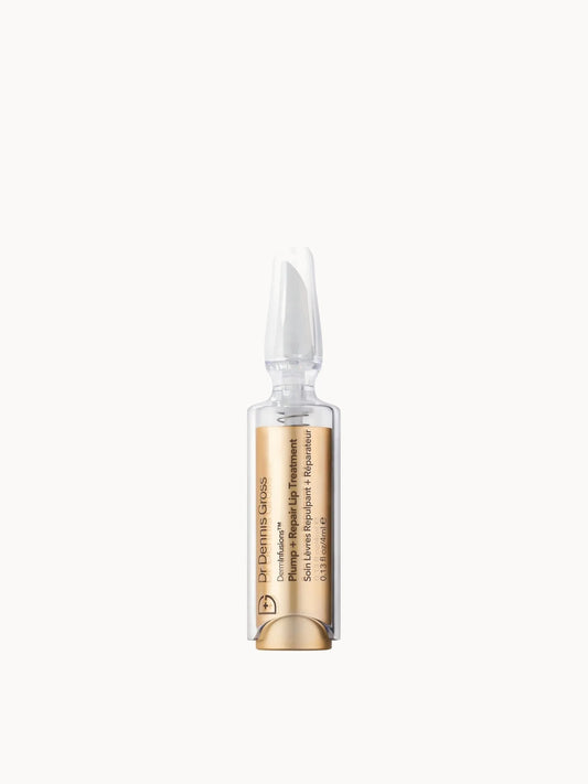 Dr Dennis Gross DermInfusions Plump + Repair Lip Treatment 4ml, sleek pink and gold applicator tube