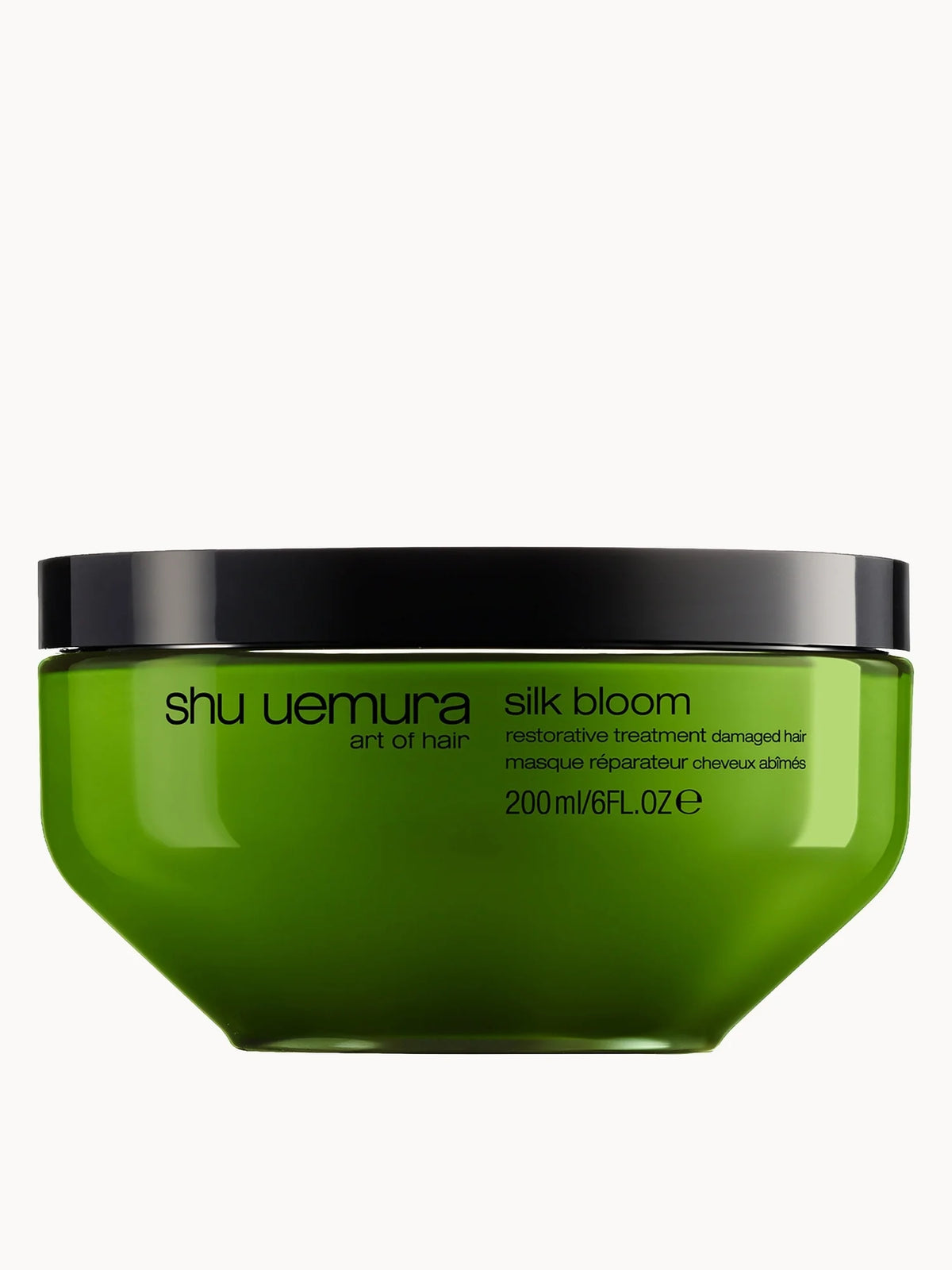 Shu Uemura Art Of Hair Silk Bloom Treatment (200ml), hair treatment container with Shu Uemura Art of Hair branding on the front label