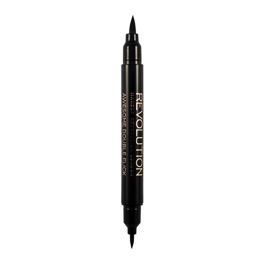 Makeup Revolution Awesome Eye Liner Double Flick dual-ended black eyeliner pen with pointed tips