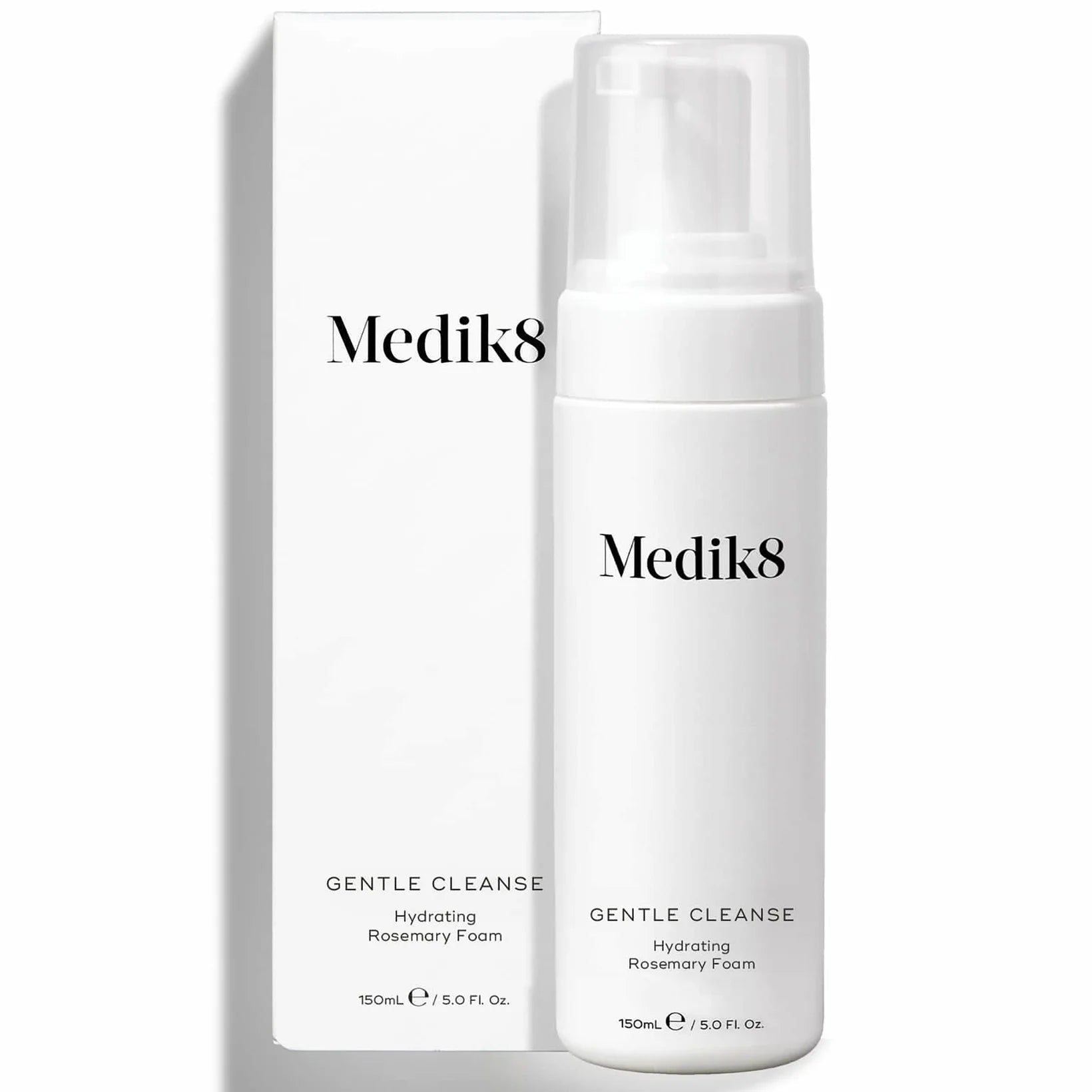 Medik8 Gentle Cleanser 150ml – pH-balanced foaming cleanser for sensitive skin with rosemary leaf antioxidant and glycerin.