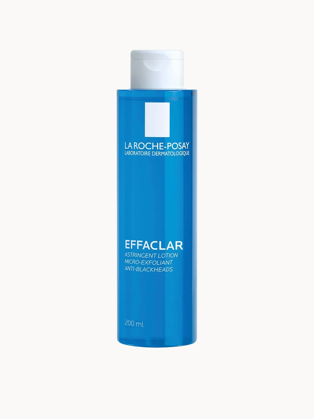 La Roche-Posay Effaclar Clarifying Lotion 200ml, white pump bottle with blue text