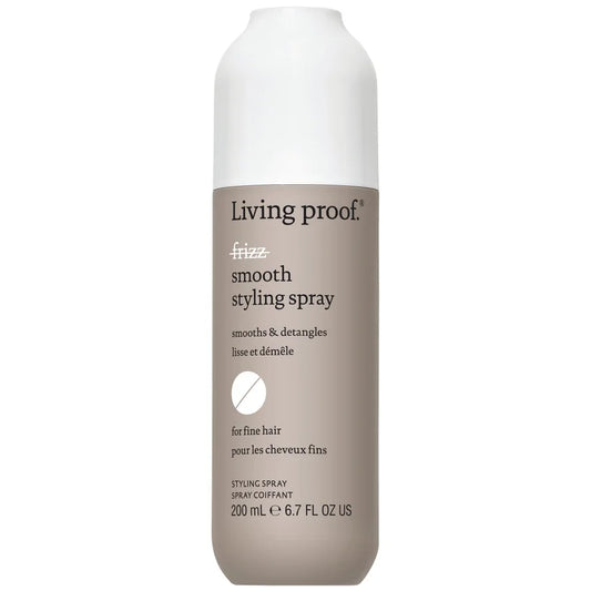 Living Proof Styling Spray Smooth 200ml aerosol can with Living Proof label