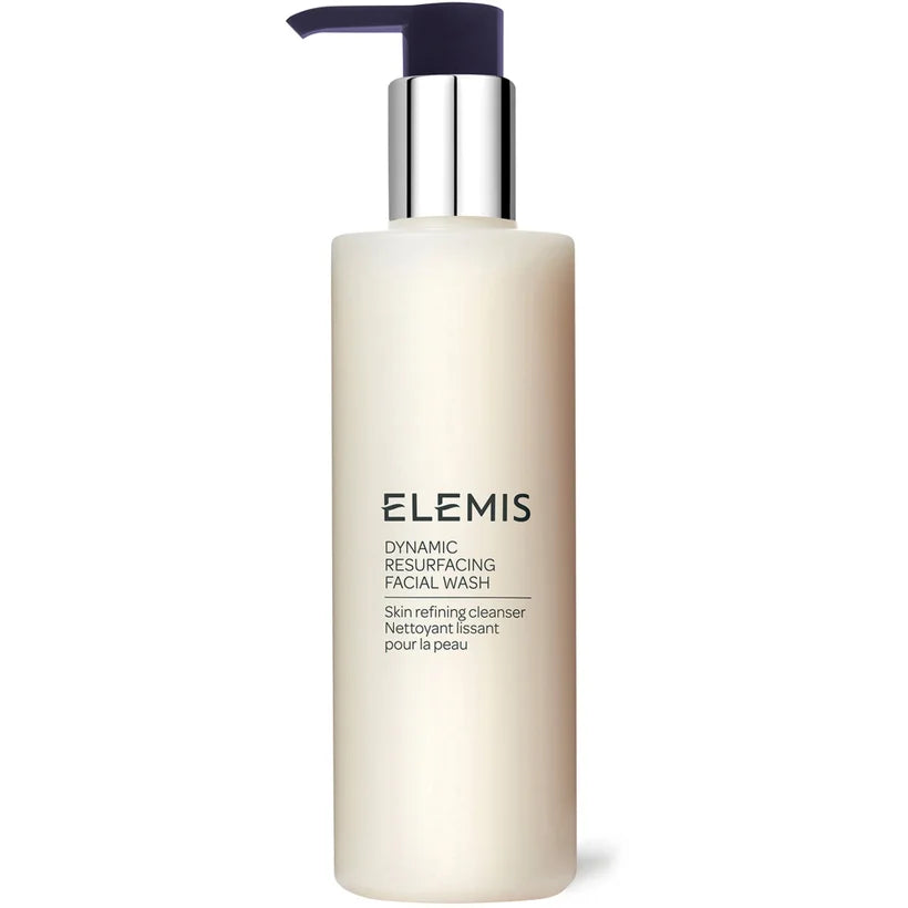 Elemis Dynamic Resurfacing Facial Wash 200ml, orange pump bottle with black cap
