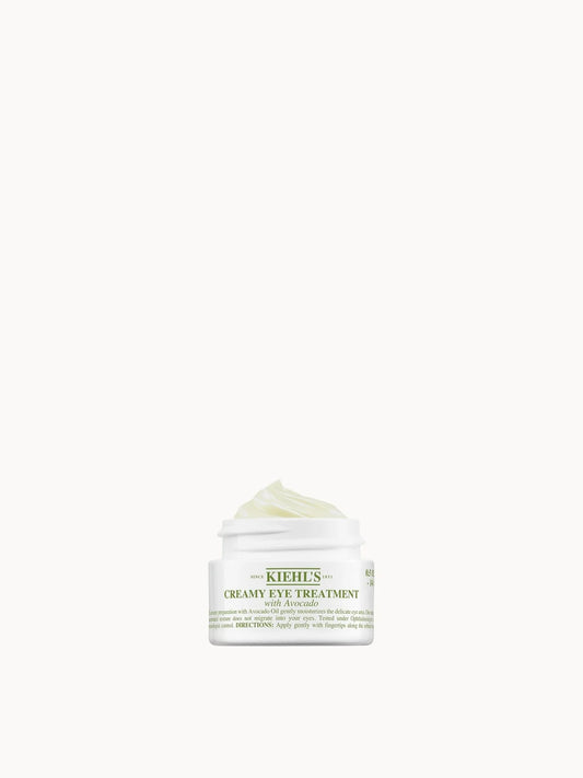 Kiehl's Creamy Eye Treatment with Avocado 14ml, small eye cream jar with branded label