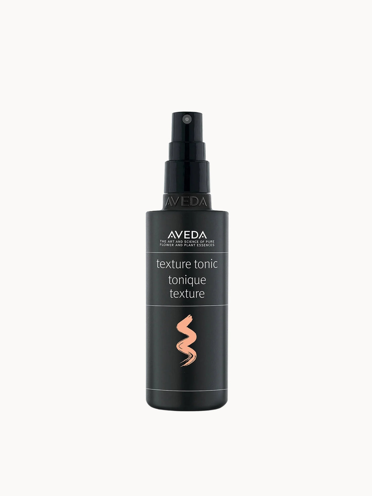 Aveda Texture Tonic Styling Spray 125ml, clear spray bottle with brown cap and Aveda leaf logo branding