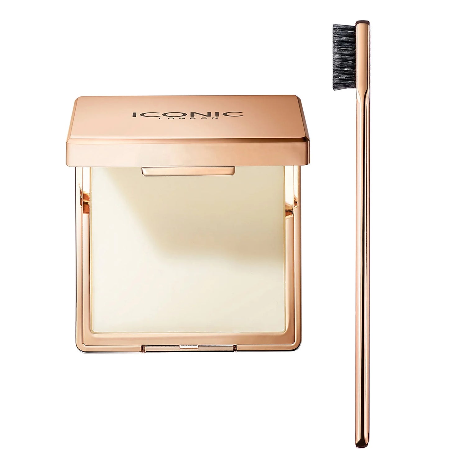 ICONIC London Brow Silk & Brush – dual-ended brow tool with precision brush and clear styling gel, designed to shape and groom eyebrows for natural definition
