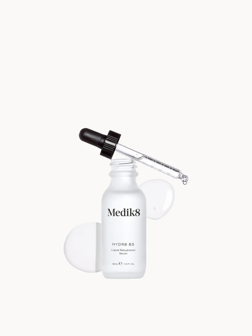 Medik8 Hydr8 B5 Serum 30ml glass bottle with a dropper applicator