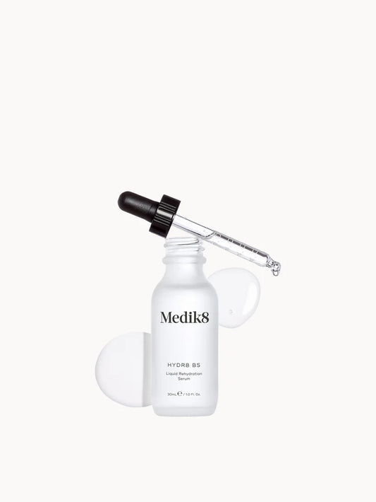 Medik8 Hydr8 B5 Serum 30ml glass bottle with a dropper applicator