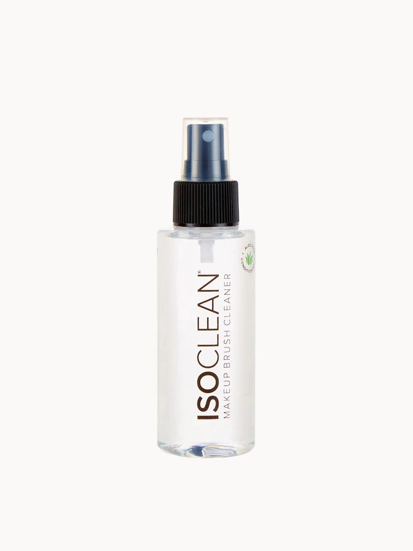 ISOCLEAN Makeup Brush Cleaner 110ml clear plastic bottle with a pump dispenser