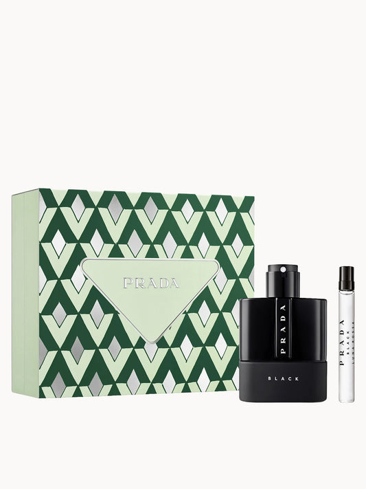 Prada Luna Rossa Black Eau de Parfum gift set with 100ml and 10ml travel bottle