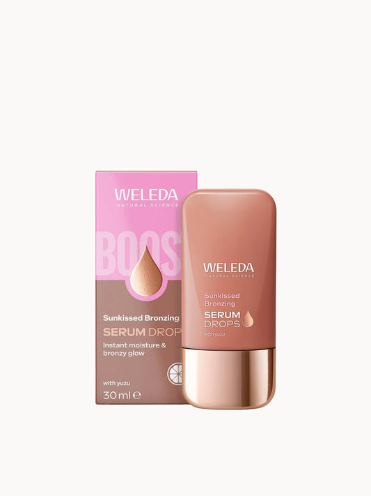 Weleda Bronzing Serum 30ml, serum drops bottle with Weleda branding