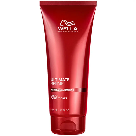 Wella Professionals Care Ultimate Repair Conditioner 200ml tube with flip cap and metallic finish shown upright