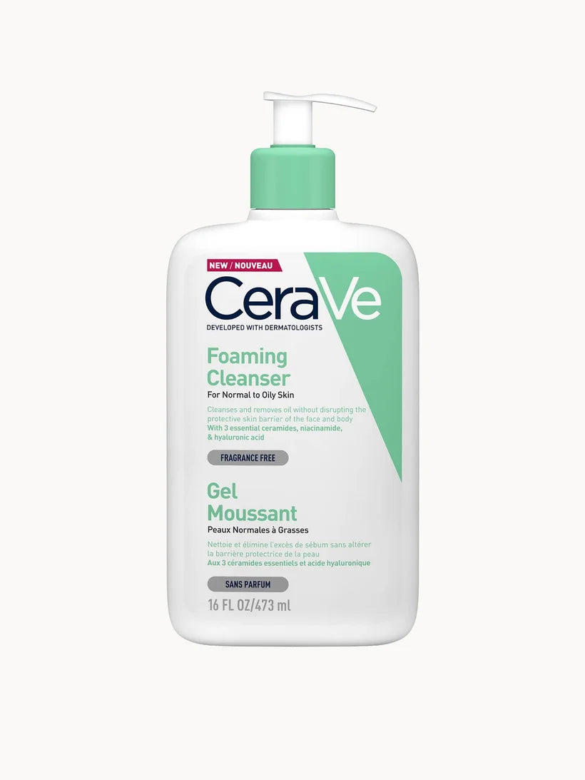 CeraVe Foaming Cleanser with niacinamide 473ml pump bottle