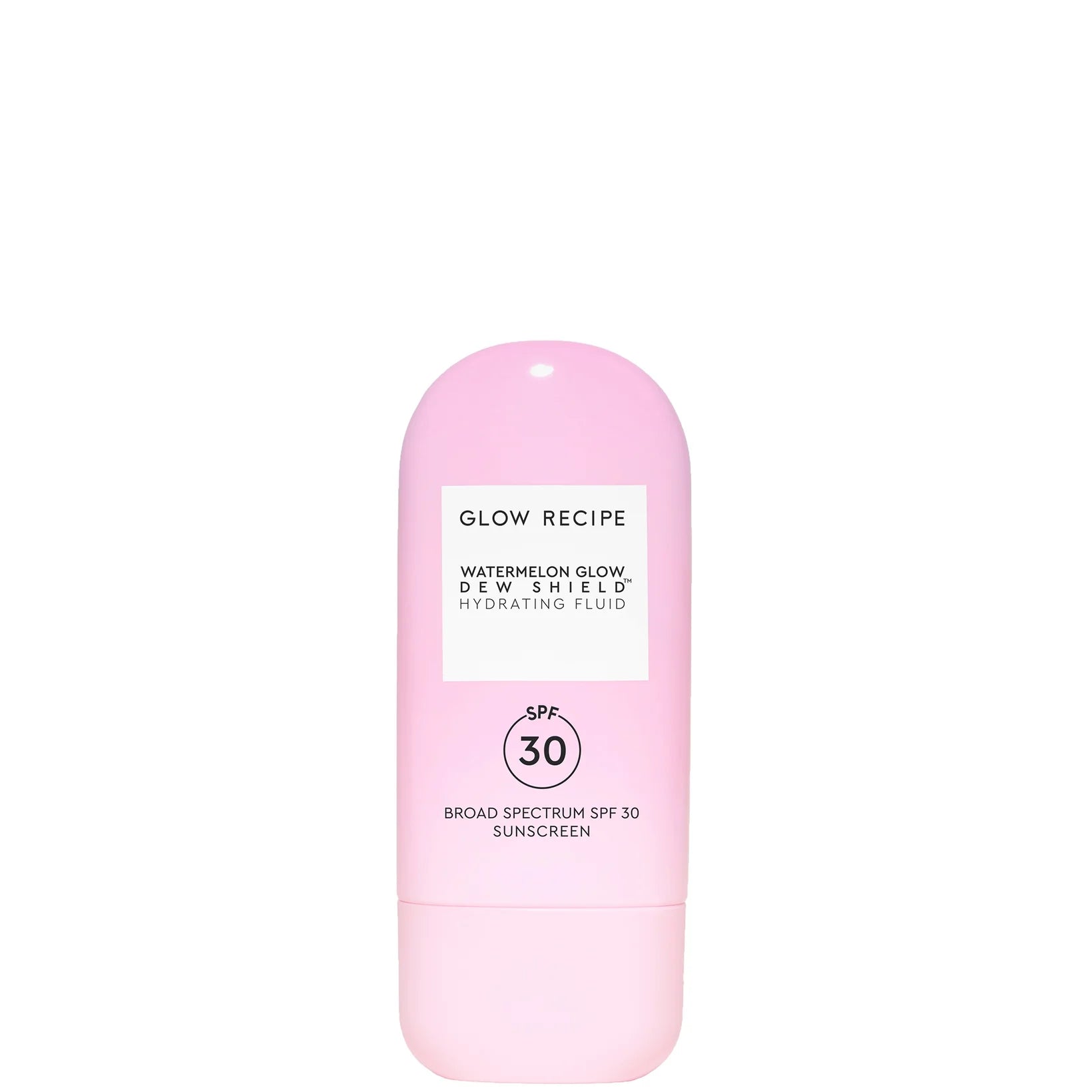 Dewy sunscreen bottle with SPF30 protection infused with hydrating ingredients for glowing, non-greasy skin