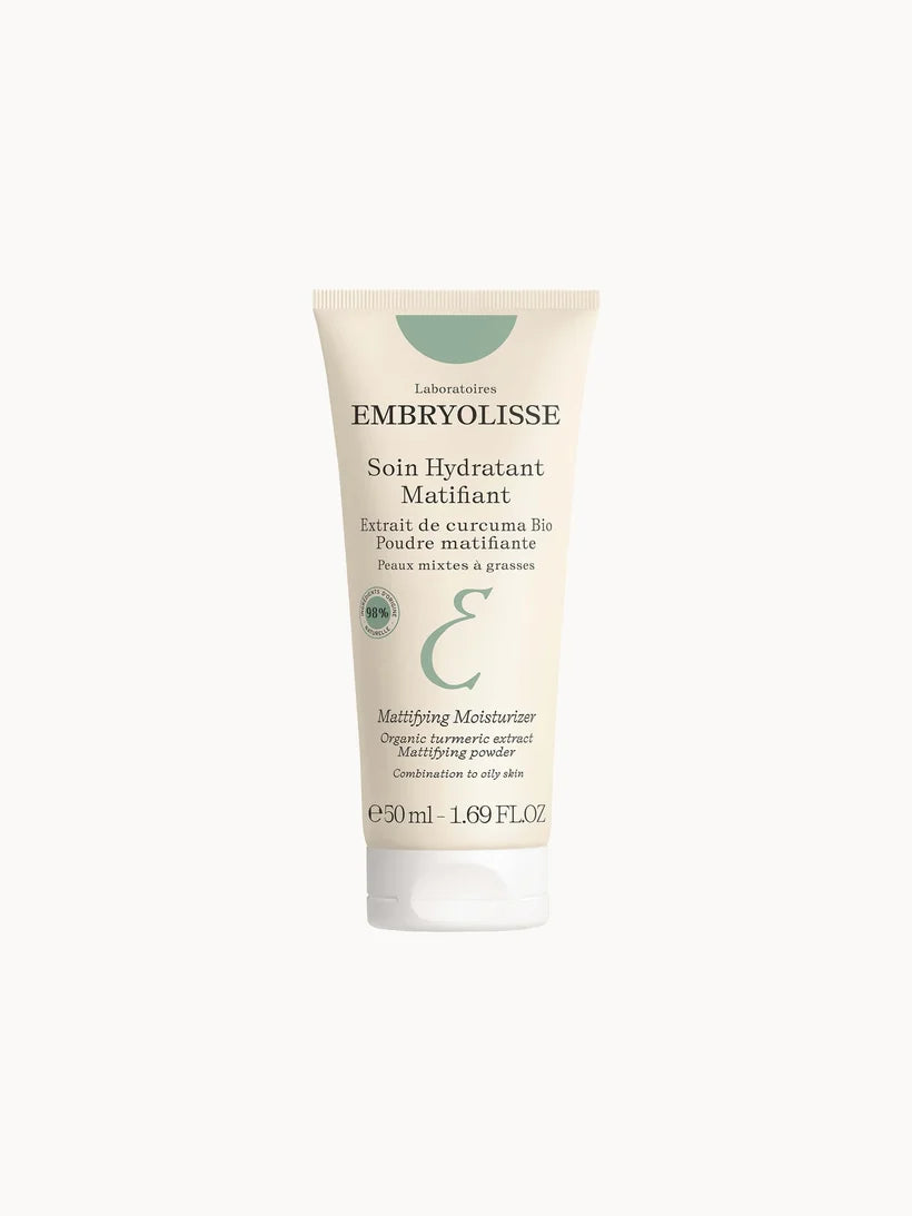 Embryolisse Mattifying Moisturiser 50ml white squeeze tube with green and blue detailing