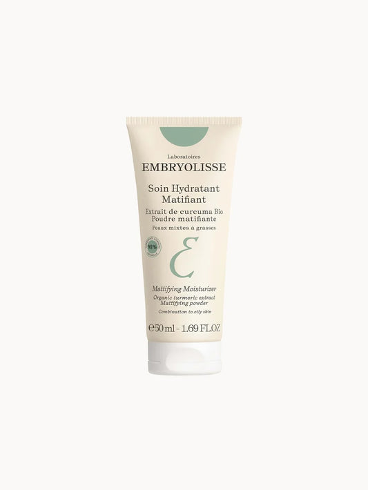Embryolisse Mattifying Moisturiser 50ml white squeeze tube with green and blue detailing