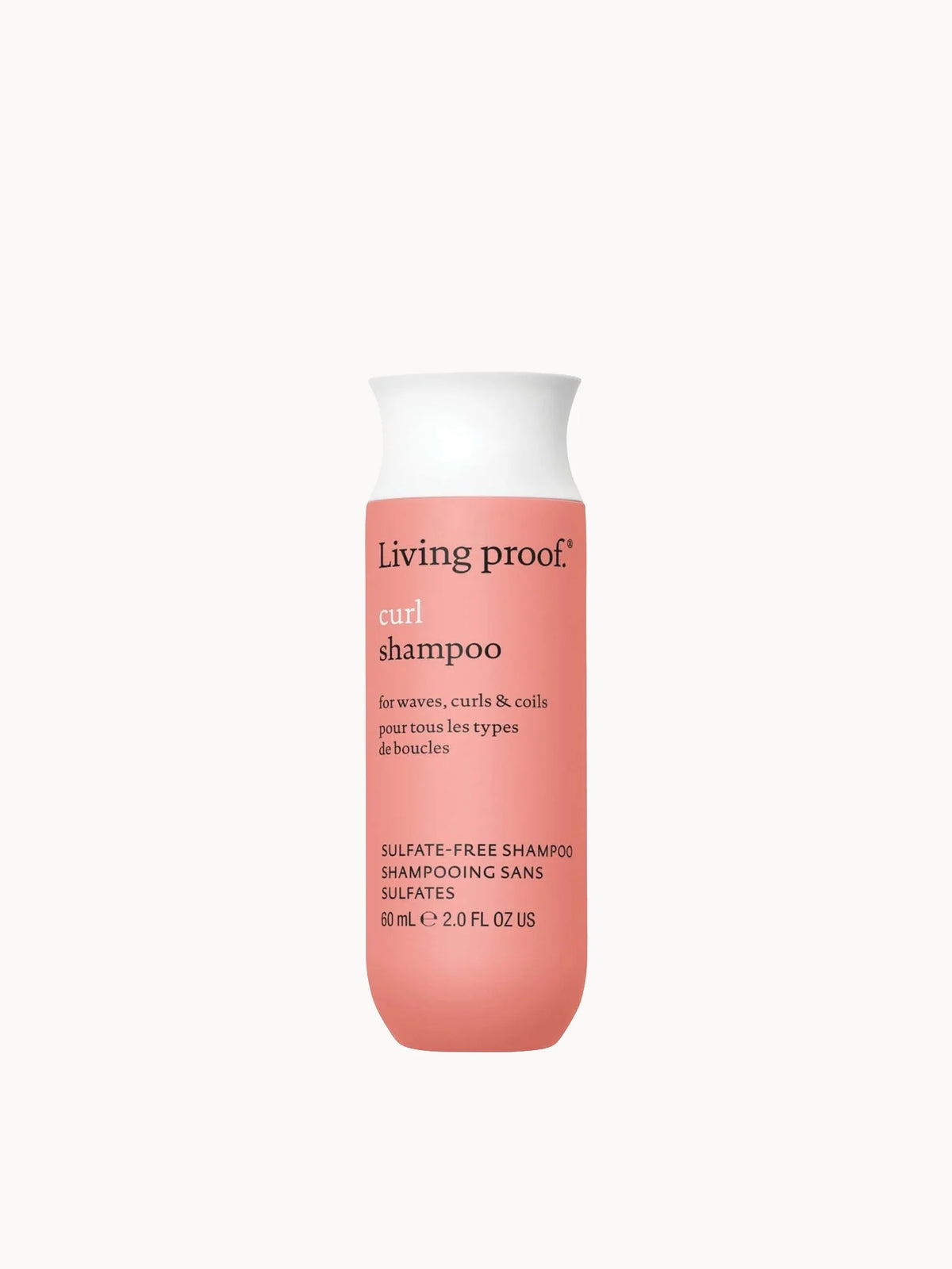 Living Proof Curl Shampoo 60ml, travel-size squeeze bottle