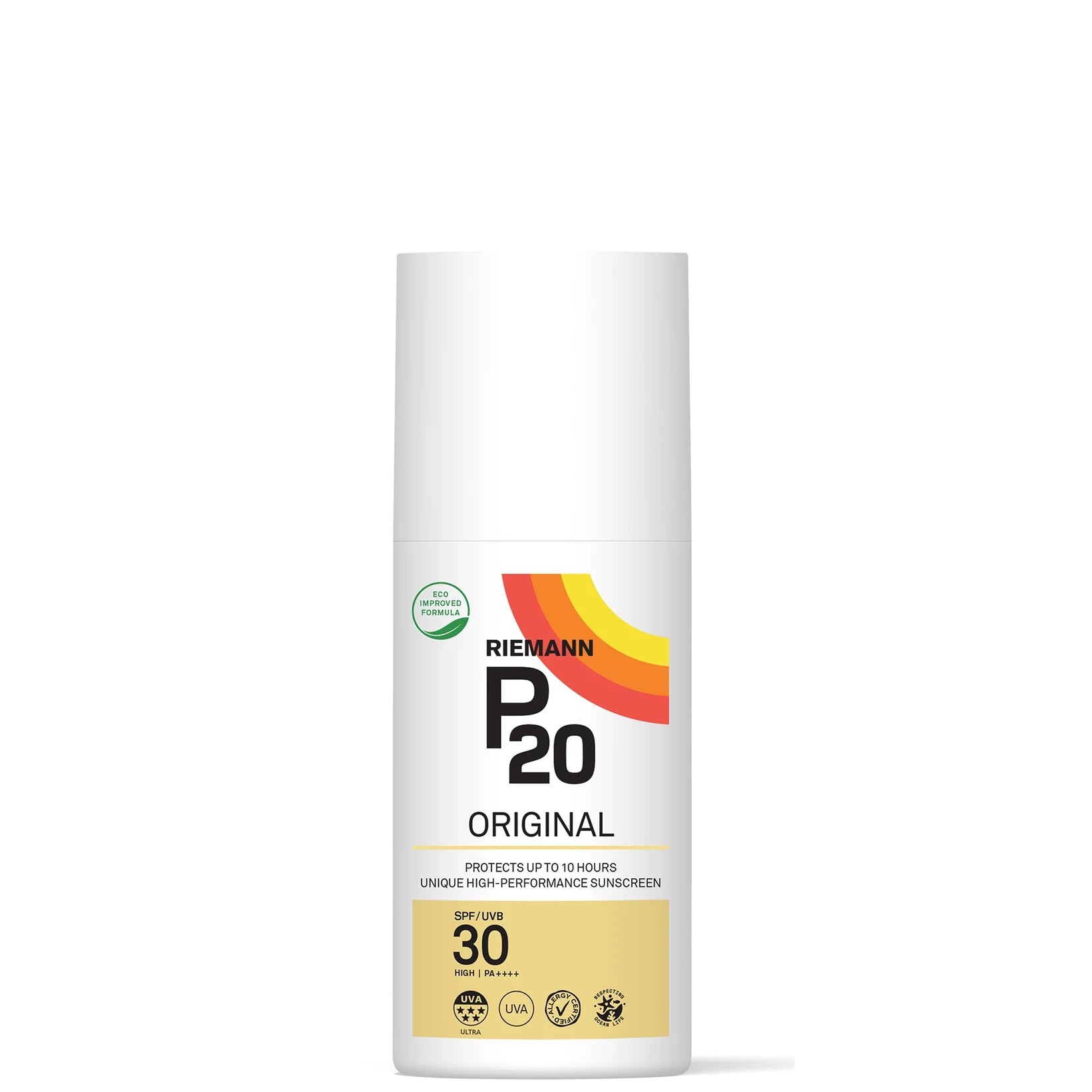 Riemann P20 Original SPF30 Spray 200ml – long-wear face & body sunscreen, fast-absorbing, no white cast.
