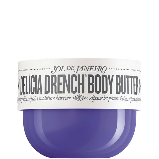 Sol de Janeiro Delícia Drench Body Butter 240ml lilac cream tub with rounded lid