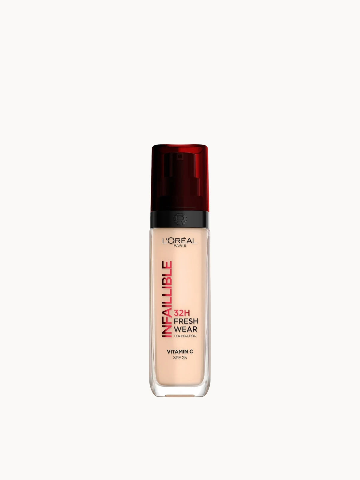 L'Oréal Paris Infallible 32hr Freshwear Liquid Foundation - 20 Neutral, glass pump bottle with silver cap