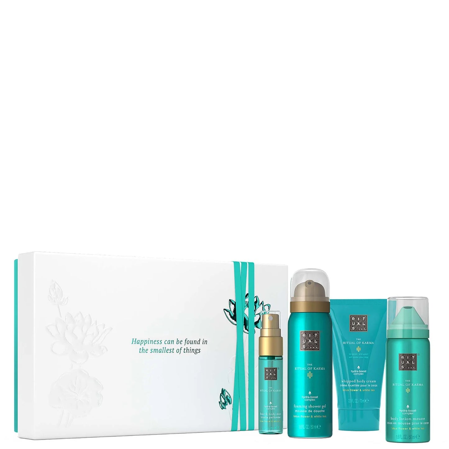 RITUALS The Ritual of Karma Lotus Flower & White Tea Bath & Body Small Gift Set - Box Damage | Pop Up Beauty