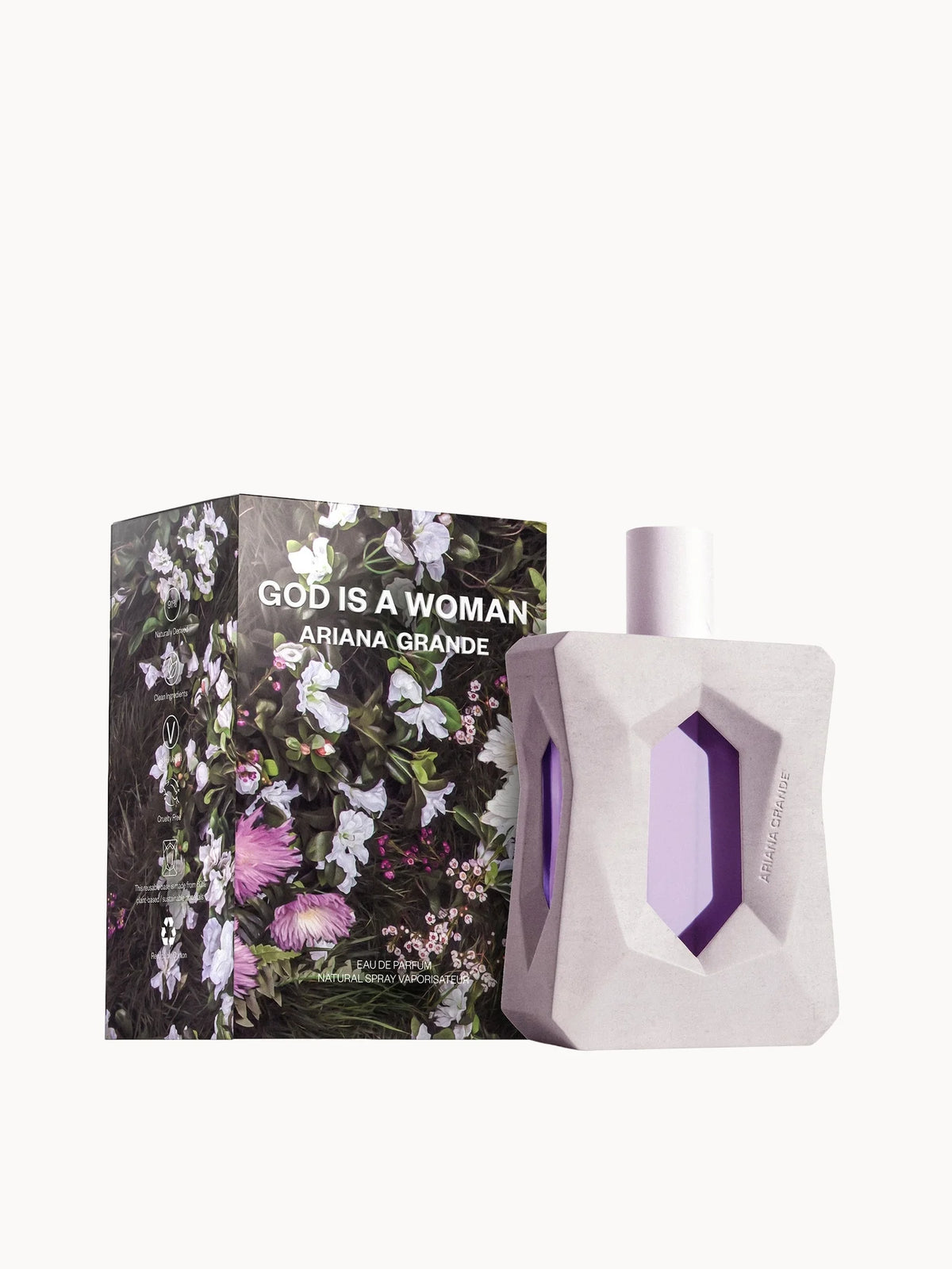 Ariana Grande God Is A Woman Eau de Parfum 30ml, round textured bottle with rose gold cap