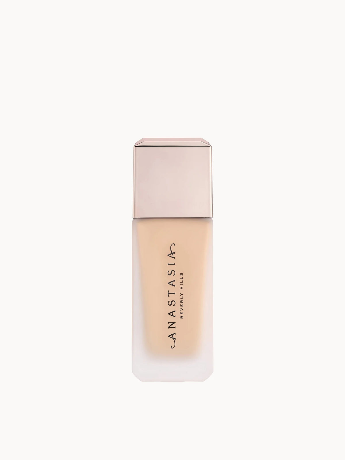 Anastasia Beverly Hills Impeccable Blurring Second Skin Matte Foundation, black glass pump bottle