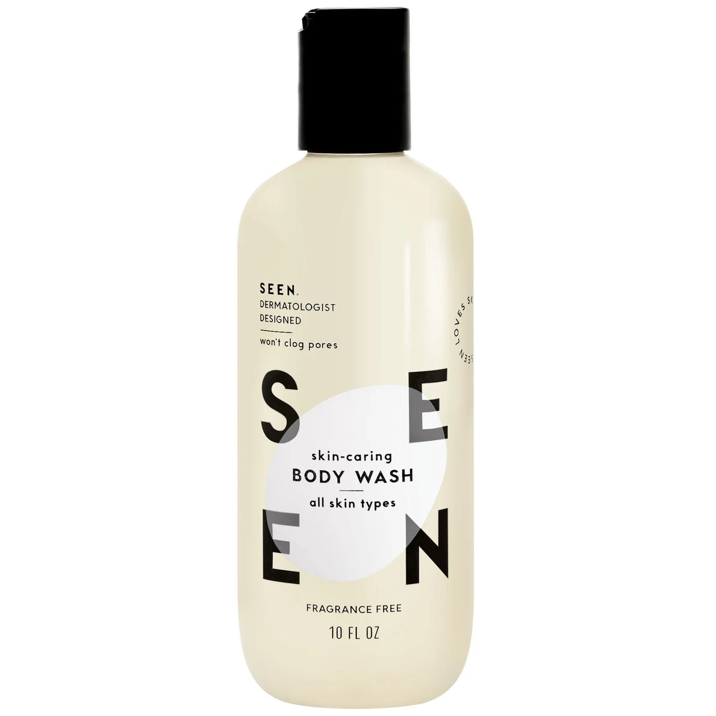 SEEN BODY WASH FRAGRANCE FREE 10 FL. OZ by SEEN — genuine product, minor packaging flaw, unused formula.