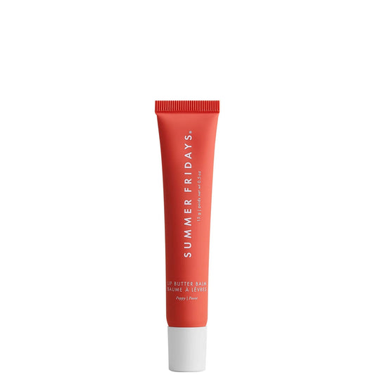 SUMMER FRIDAYS Lip Butter Balm 15g - Poppy, lip balm with a soft silicone applicator tip