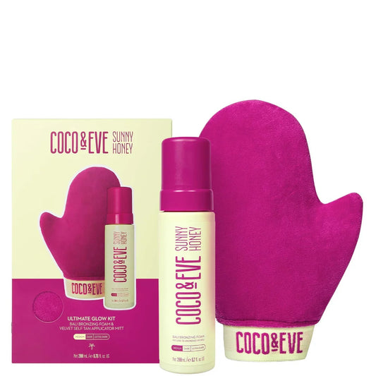 Coco & Eve Ultimate Glow Kit Medium, tanning essentials for a natural golden finish.