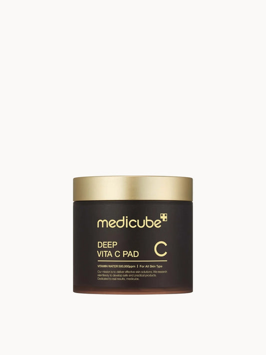 Medicube Deep Vita C Pad 70 piece tub of dual-textured toner pads