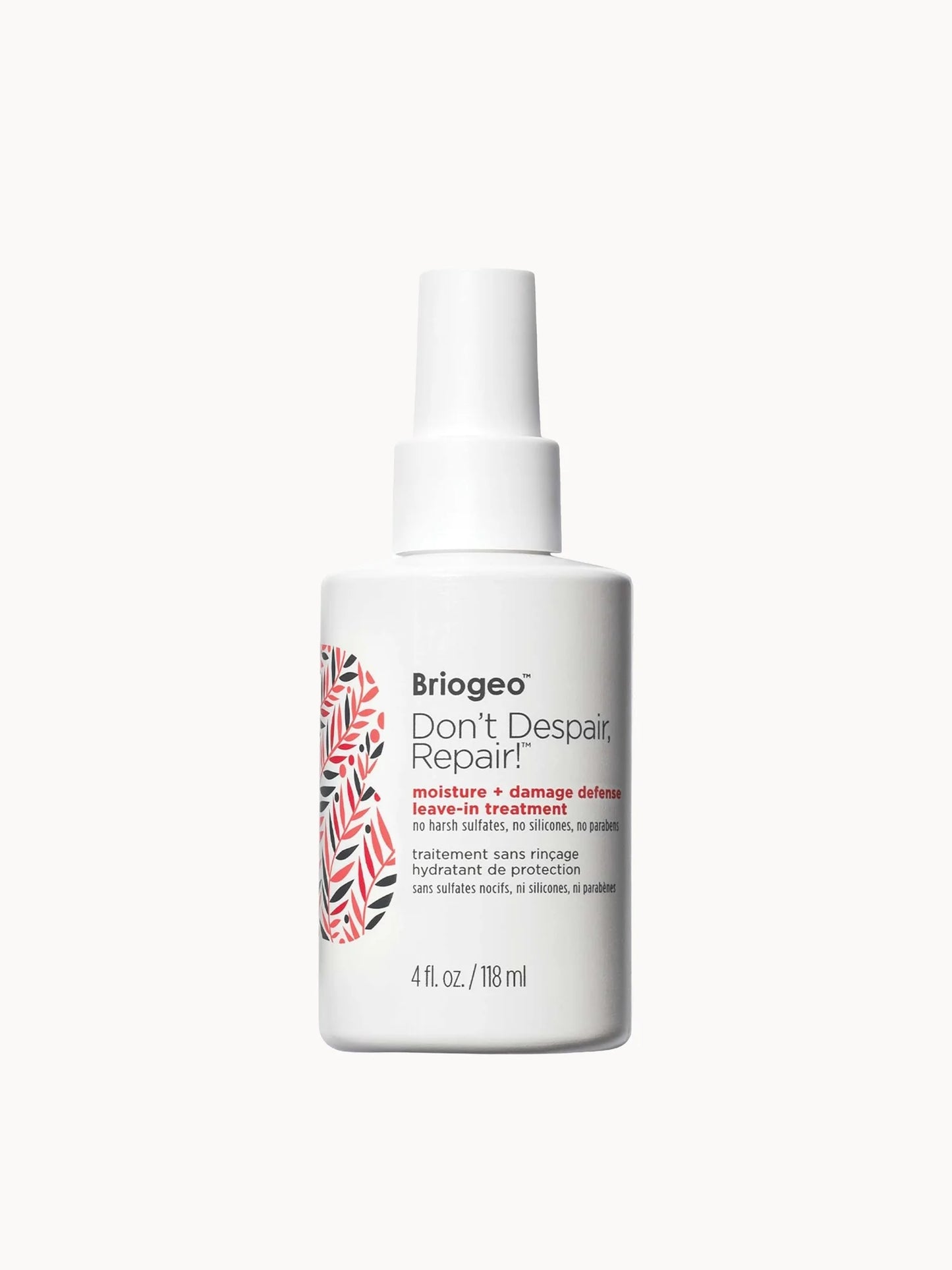 BRIOGEO DON'T DESPAIR, REPAIR! MOISTURE + DAMAGE DEFENSE LEAVE-IN TREATMENT 118ML by Briogeo — genuine product, minor packaging flaw, unused formula.