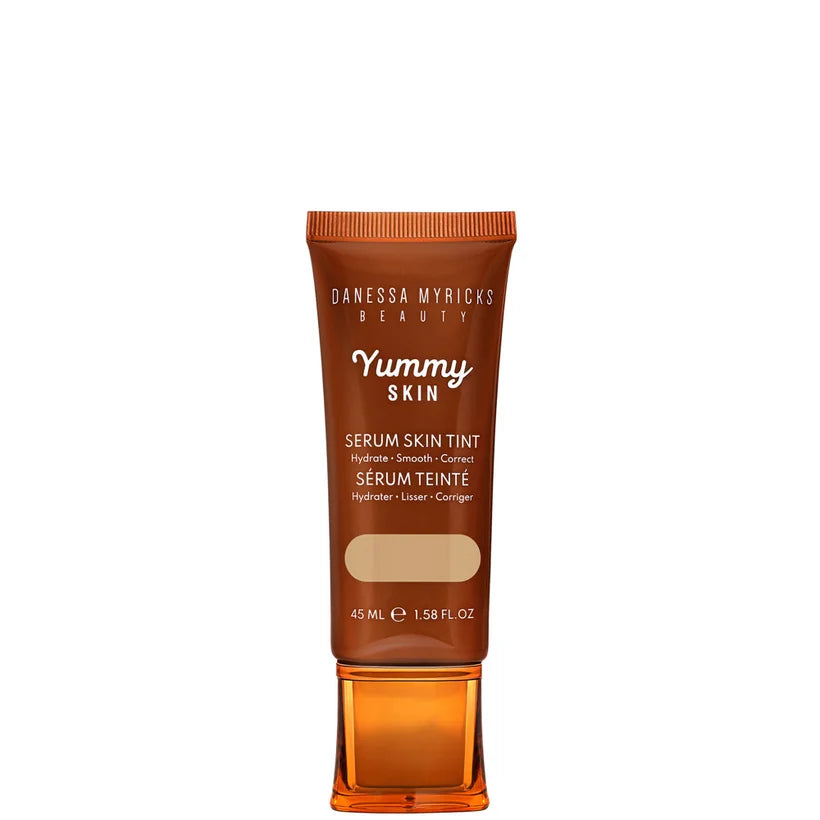 Danessa Myricks Beauty Yummy Skin Serum Skin Tint shade 4.5 glass foundation bottle with dropper cap